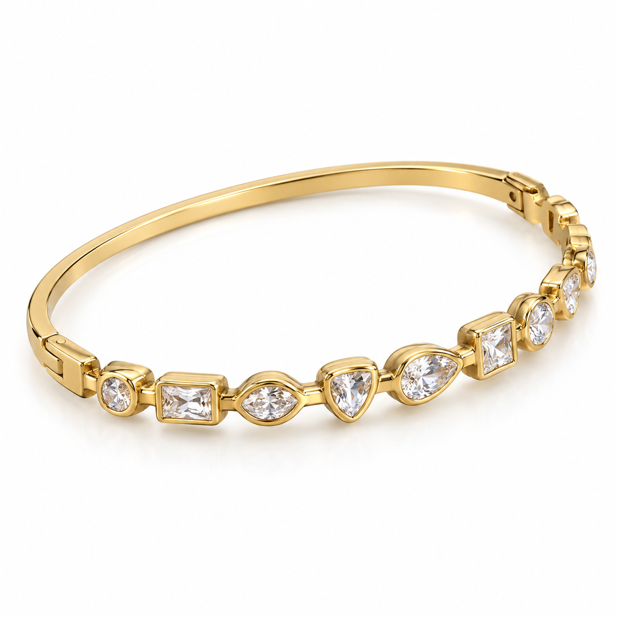 Soleil Mixed-Cut Zircon Bangle