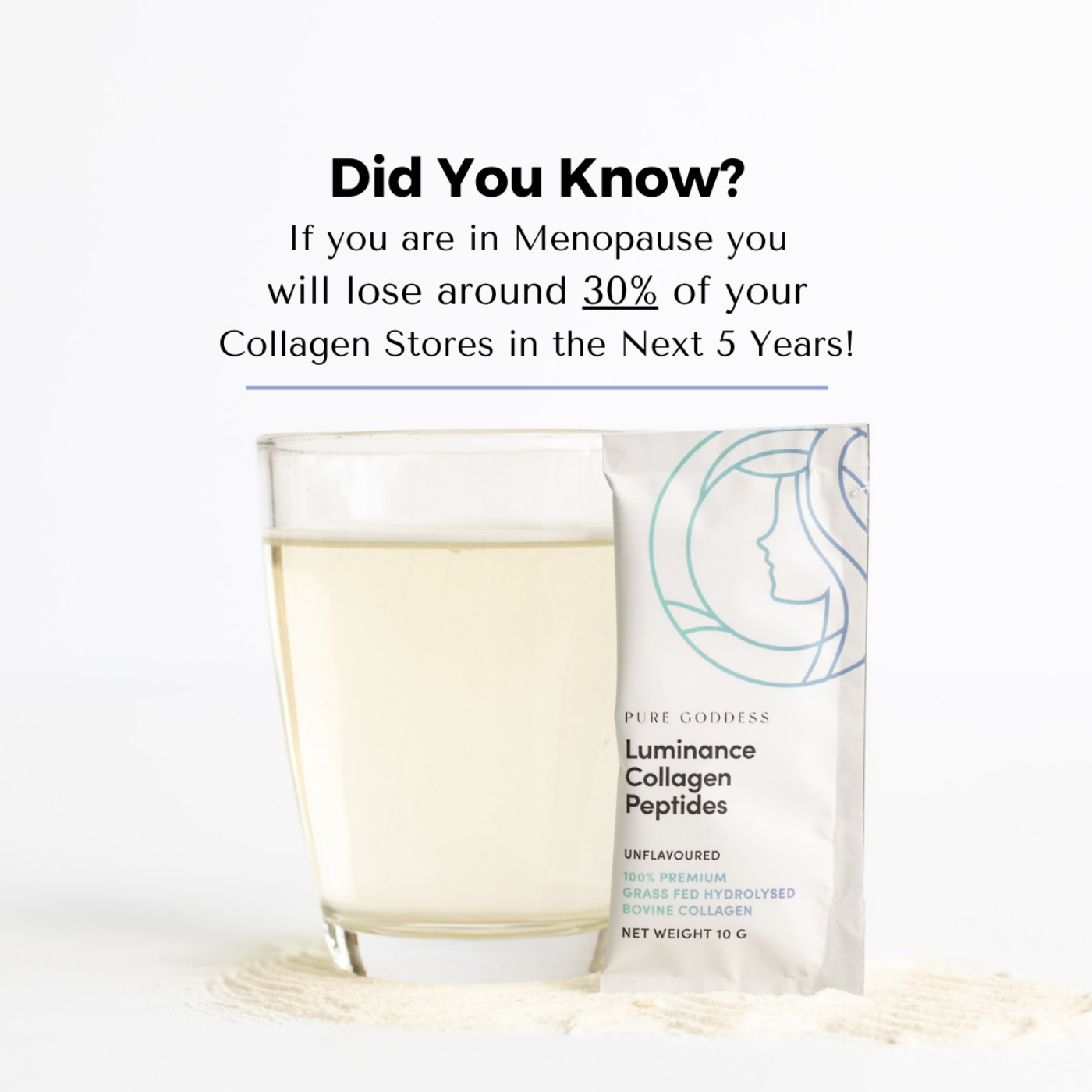 luminance collagen and how you lose 30% of collagen stores in the first 5 years of menopause