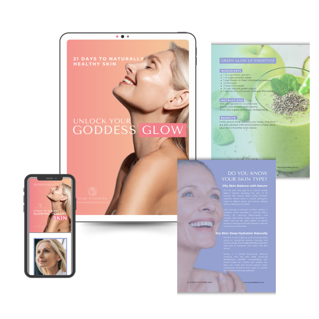 get naturally glowing skin with our goddess glow ebook