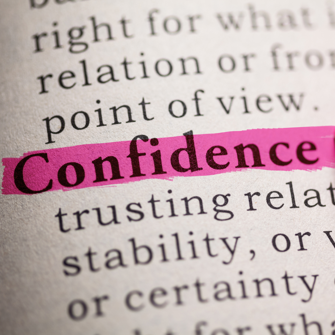 HOW TO FIX A LACK OF CONFIDENCE