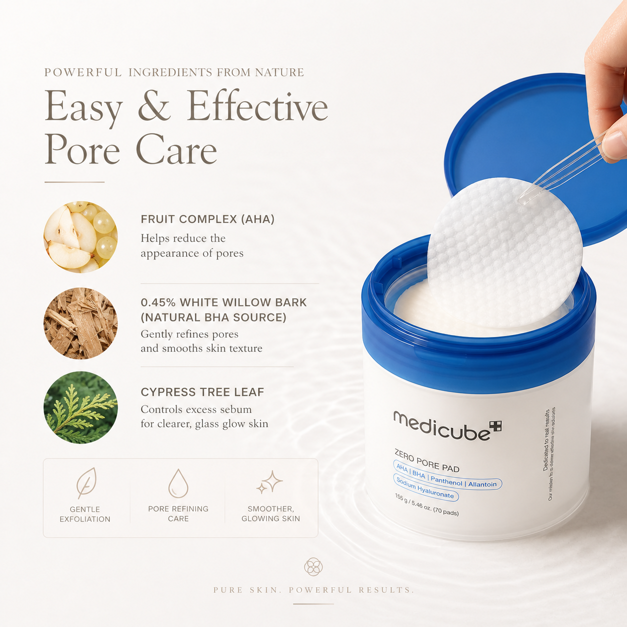 Medicube Zero Pore Pad 2.0 (AHA + BHA Exfoliating Pads)