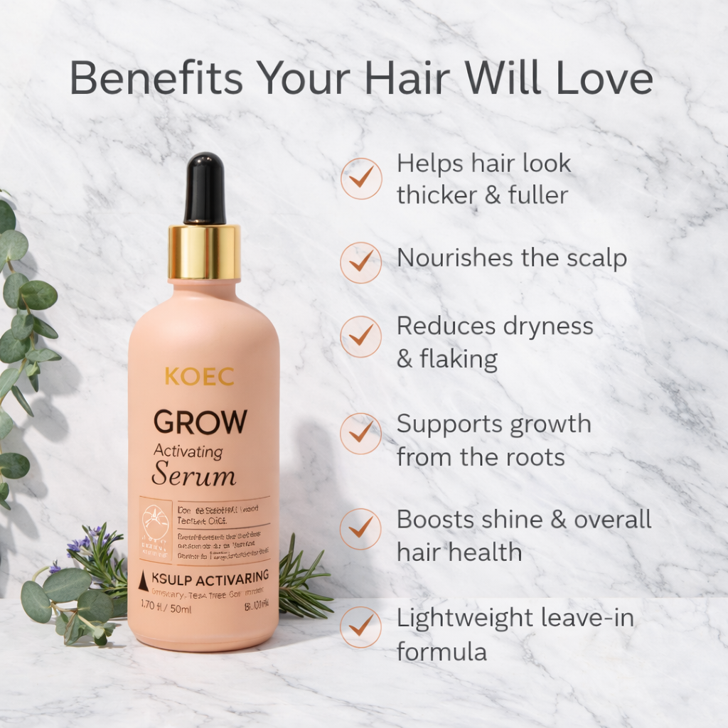 Rosemary & Biotin Hair Growth Serum for Thicker, Healthier-Looking Hair