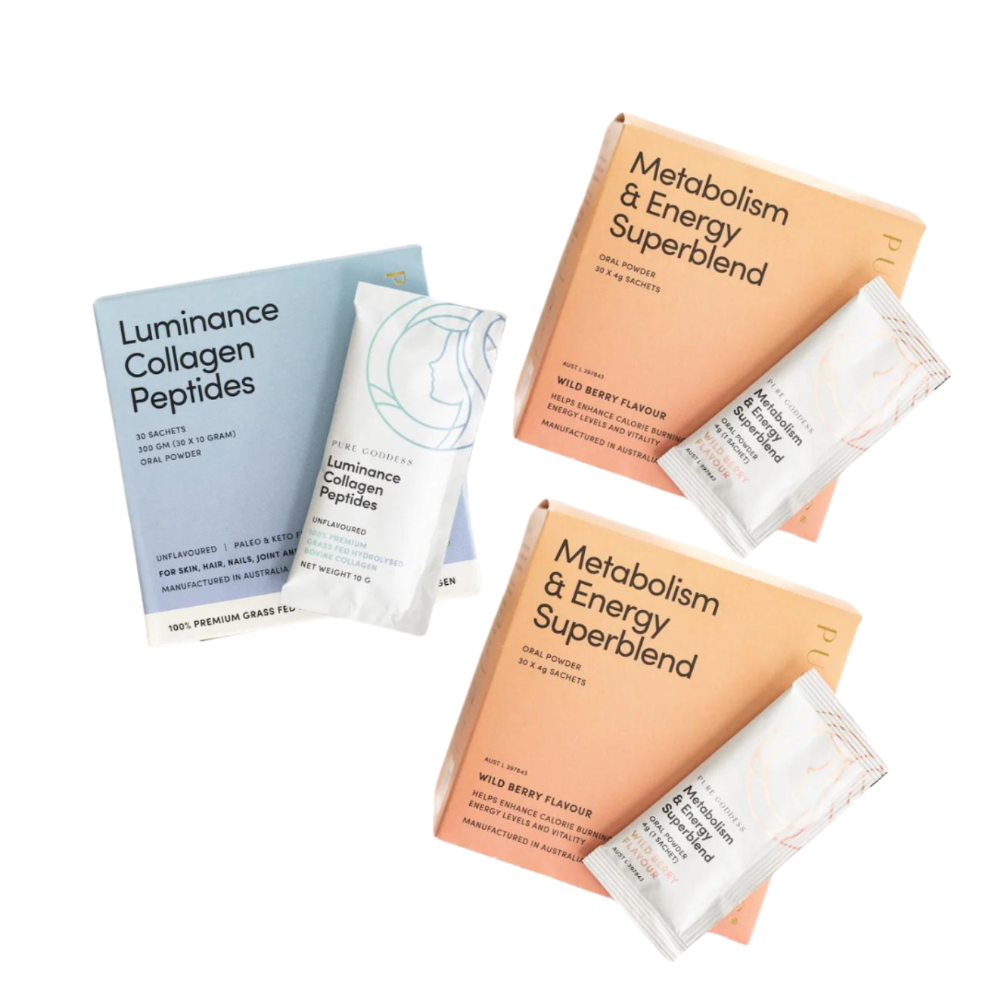 luminance collagen peptides and mentabolism and energy superblend when taken together work really well for weight loss, boosting energy and supporting metabolism