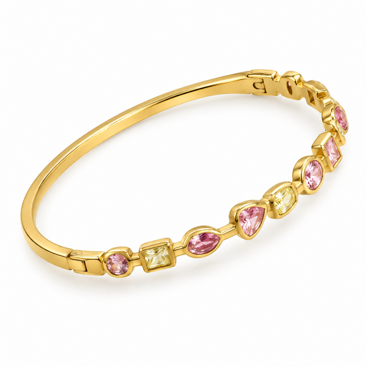 Soleil Blush & Champagne Zircon Bangle